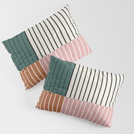 Color Block Line Abstract V Pillow Sham