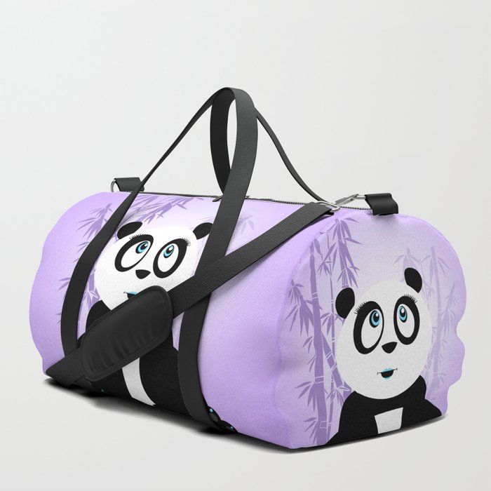 Panda Girl - Purple Duffle Bag by adamzworld | Society6