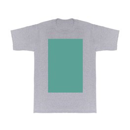 Dark Pastel Aquamarine Green Blue Solid Color Pairs To Sherwin Williams Rivulet SW 6760 T Shirt