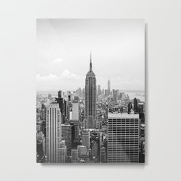 New York City Skyline Black And White Photography New York City Wall Art Decor Metal Print