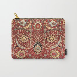Sickle-Leaf 17th Century Antique Persian Carpet Print Carry-All Pouch | Vintage, Sickle Leaf, Antique, Blue, Boho, Rug, Floral, Oriental, Green, Graphicdesign 
