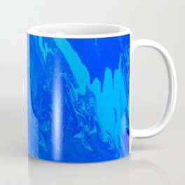 Blue Turquoise Cloud Acrylic Pour Coffee Mug