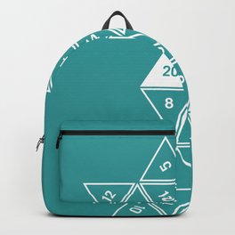 Teal Unrolled D20 Backpack