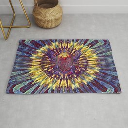 Sword And Shield Colorful Geometry Pattern  Rug