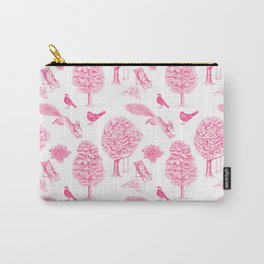 A Girl Reading in the Garden (White and Pink) Carry-All Pouch