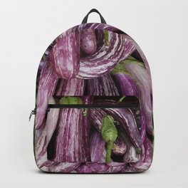 Eggplant and Beans Vegetable Backpack | Fresh, Gourmet, Green, Violet, Aubergine, Vegatable, Food, Many, Market, Ripe 