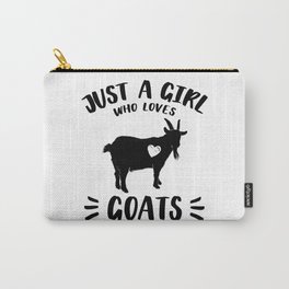 Just a Girl who Loves Goat / Goat Lover Gift / Funny Goat T Shirt / Cute Goat Shirt / Goat Gift Carry-All Pouch