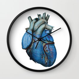 Blue Heart Wall Clock | Coldheart, Concept, Frozen, Heart, Realism, Popart, Humanheart, Coloredpencil, Blueheart, Anatomy 