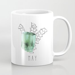 May Birthstone - Emerald and Lily of the Valley Coffee Mug