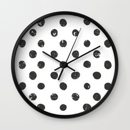 Simple Black & White Dots Wall Clock