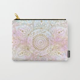 Elegant Gold Mandala Holographic Design Carry-All Pouch