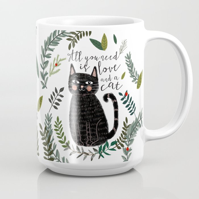 Cat "All You Need Is Love" Latte Mug 