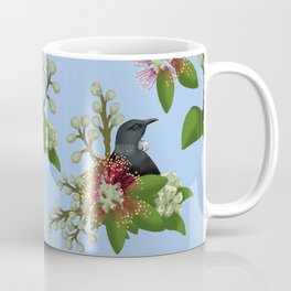 Tui in Pohutukawa Flowers Coffee Mug