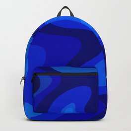 Blue Abstract Art Colorful Blue Shades Design Backpack