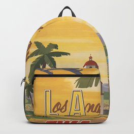 Los Angeles Vintage Poster - Fly TWA Backpack | Flytwa, Airways, Print, Airlines, Poster, Commercial, Holidays, Graphicdesign, Advertisement, Losangeles 