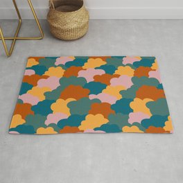 Mixed colorful clouds pattern Rug