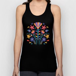 Otomi Floral Composition Mexican Floral Art Tank Top