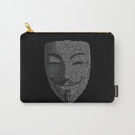 ...You May Call Me 'V' – So who's Anonymous? Carry-All Pouch | Movies & TV, Funny, Digital, Illustration, Black and White, Graphicdesign, Typography 
