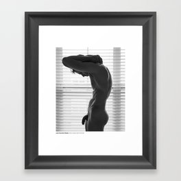 Male Nude In The Window Self-Portrait Framed Art Print