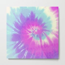 Swirl Pastel Tie Die Metal Print | Spiral, Hippie, Psychedelic, Tiedye, Summer, Swirl, Purple, Pattern, Fashion, Blue 