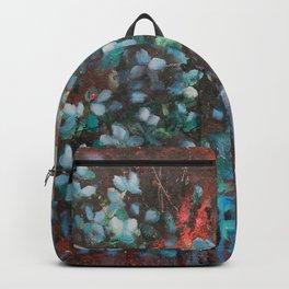 Blue Hydrangeas With Red Background Backpack