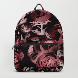 Gestual flowers in red Backpack