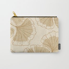 Gingko biloba earthy leaf pattern Carry-All Pouch