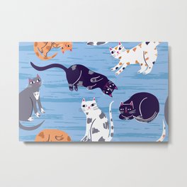 Cats hanging Out Design for Cat Fans Metal Print