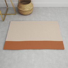 Minimalist Solid Color Block 1 in Putty and Clay Rug