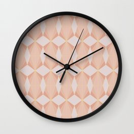 geometry art decó in pink and mauve Wall Clock