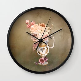 Roses and Dessert Coffee Wall Clock