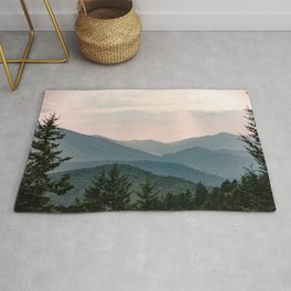 Smoky Mountain Pastel Sunset Rug