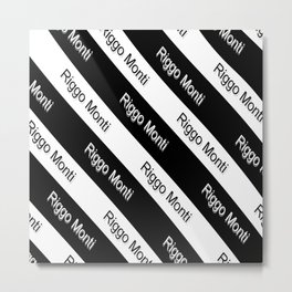 Riggo Monti Design #9 - Riggo Monti with Diagonal Stripes Metal Print | Brand, Cool, Casual, Graphicdesign, Fashion, Boys, Activewear, Householdgoods, Designer, Style 