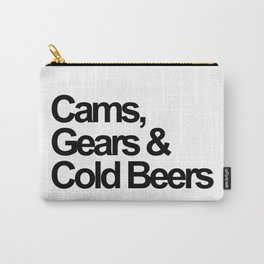 Cams, Gears & Cold Beers  Carry-All Pouch | Racing, Mechanic, Gearhead, Speedway, Garage, Engineer, Vette, Graphicdesign, Rally, Petrolhead 