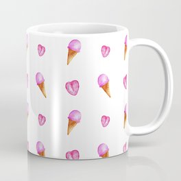 Strawberry Ice Cream in Watercolors Coffee Mug
