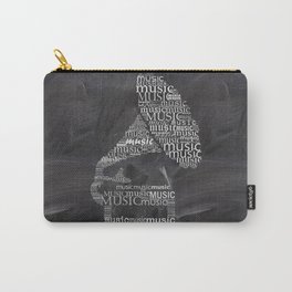 Gramophone on chalkboard Carry-All Pouch