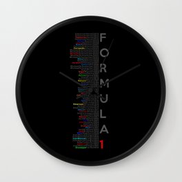 Formula 1 Champions Wall Clock
