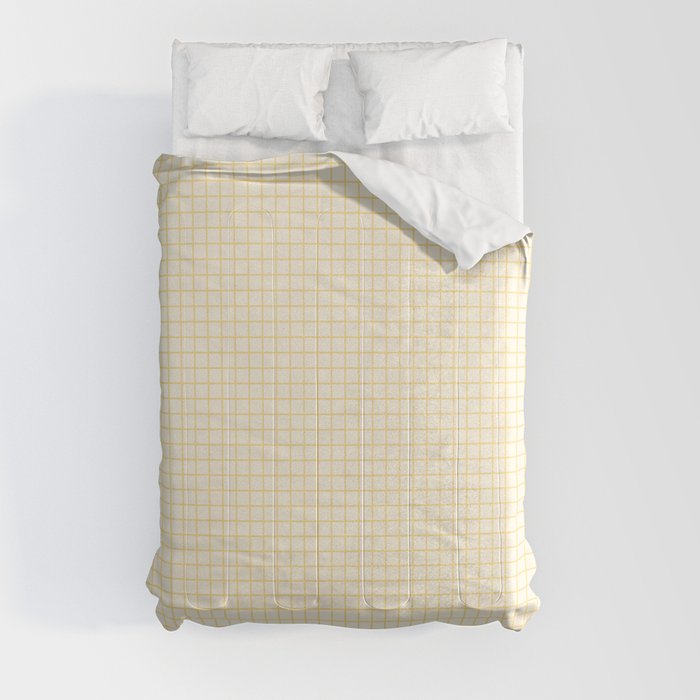  Light yellow grid pattern Comforter by ARTbyJWP | Society6