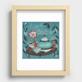 A Cup of Christmas Tea Recessed Framed Print