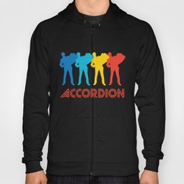 Accordion Player Retro Pop Art Graphic Hoody