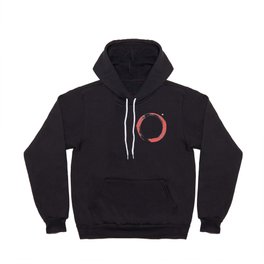 Black And Red Enso / Japanese Zen Circle Hoody