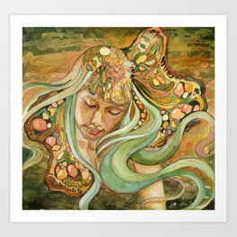 Resting in the Green Wind Art Print