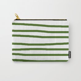 Simply Drawn Stripes in Jungle Green Carry-All Pouch