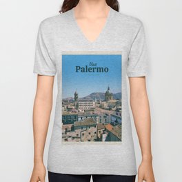 Visit Palermo V Neck T Shirt