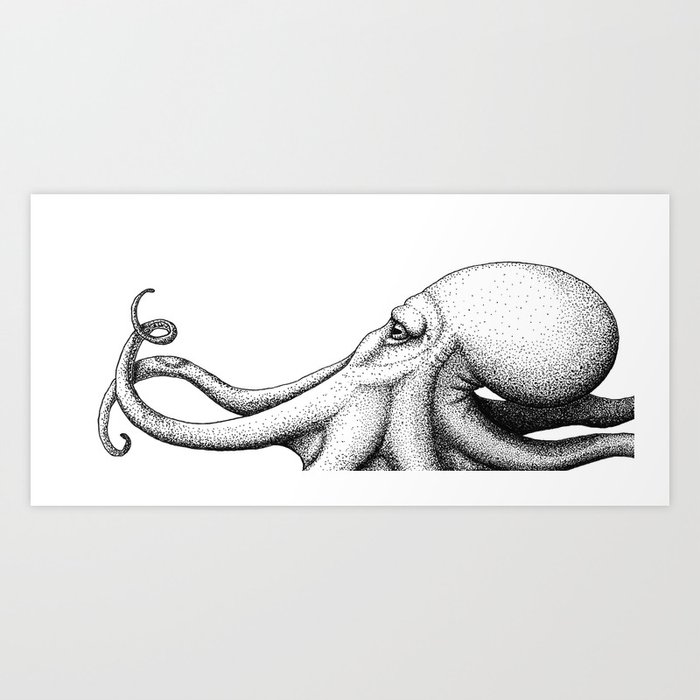 Octopus Art Print by Daniel de Farias | Society6