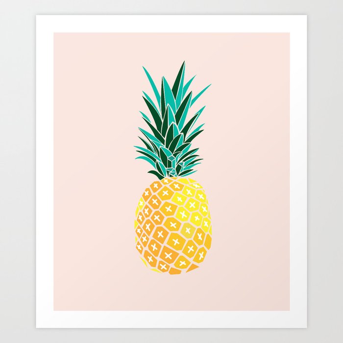 Finapple Art Print by 83 Oranges Modern Bohemian Prints | Society6