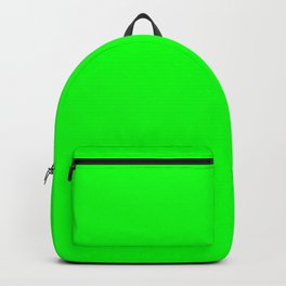 Solid Bright Green Neon Color Backpack