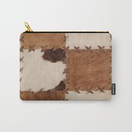 Patchwork cowhide rustic western decor Carry-All Pouch | Rusty, Rustic, Animal, Western, Interior, Cowskin, Patchwork, Hide, Bovine, Photo 