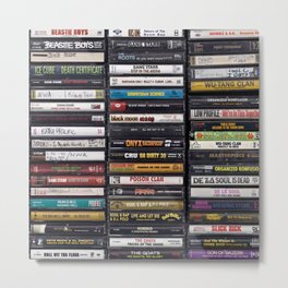 Old 80's & 90's Hip Hop Tapes Metal Print