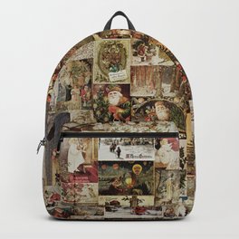 Merry Christmas - Santa angels & friends - collage Backpack